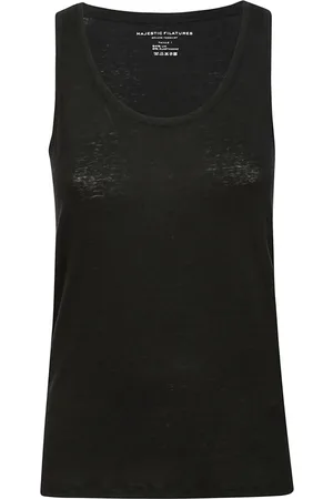 Majestic Koszulki, Kobieta, Czarny, M, Sleeveless Tops