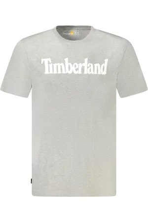 Timberland Koszulki, Mężczyzna, Szary, L, Szara Bawełniana Koszulka z Okrągłym Dekoltem