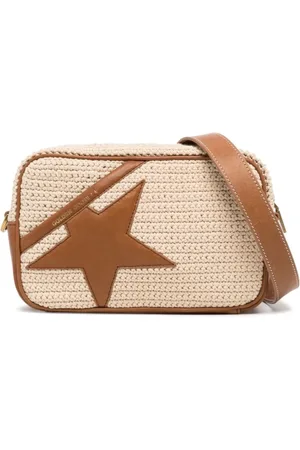 Golden Goose Torebki, Kobieta, brązowy, ONE SIZE, Beżowa/Brązowa torba gwiazd