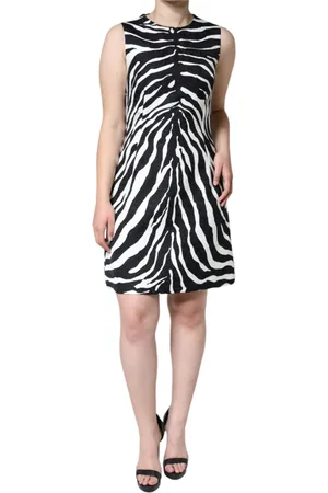 Dolce & Gabbana Sukienki, Kobieta, Wielobarwność, S, Zebra Sukienka Mini A-Line