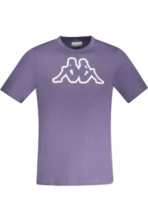 Kappa Koszulki, Mężczyzna, Niebieski, S, Niebieski Bawełniany T-shirt z Okrągłym Dekoltem
