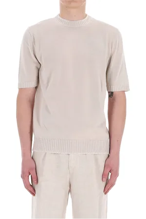 ELEVENTY Koszulki, Mężczyzna, Beżowy, L, Luksusowy T-shirt w beżowej bawełnie