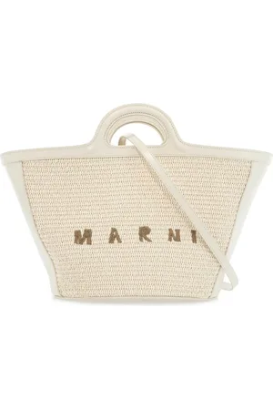 Marni Torebki, Kobieta, Beżowy, ONE SIZE, Bawełna, Elegancka tkana torebka