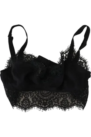 Dolce & Gabbana Bielizna, Kobieta, Czarny, S, Czarny koronkowy biustonosz Bralette bielizna