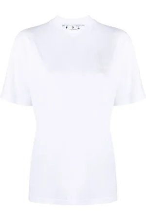 OFF-WHITE Koszulki, Kobieta, Biały, S, Bawełna, Diag Regular T-shirt
