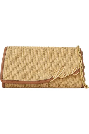 Karl Lagerfeld Torebki, Kobieta, Beżowy, ONE SIZE, Torebki k/signature cb portfel rafia a 2w 32026