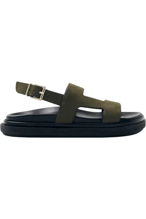 ALOHAS Buty, Kobieta, Zielony, 38 EU, Zamsz, Lorelei Skórzane Sandały