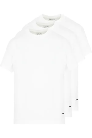 Jil Sander Koszulki, Kobieta, Biały, M, Biała koszulka z detalami logo