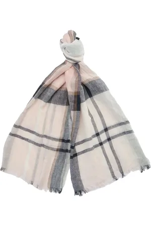 Barbour Akcesoria, unisex, Szary, ONE SIZE, Elegancki Szal z Lnu