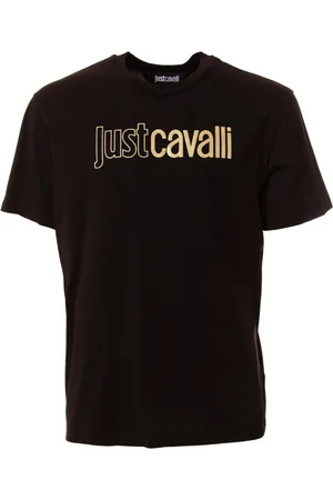 Roberto Cavalli Koszulki, Mężczyzna, Czarny, L, T-shirty i Polosy