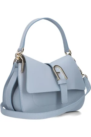 Furla Torebki, Kobieta, Niebieski, ONE SIZE, Skóra, Flow Mini Top Handle Bag