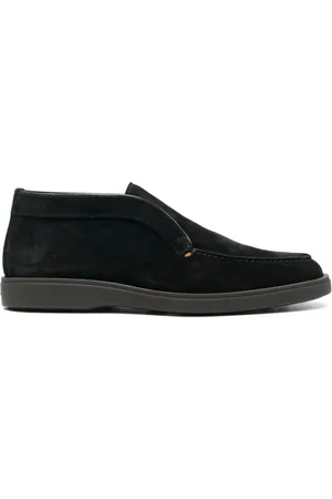 santoni Buty, Mężczyzna, Czarny, 43 EU, Zamsz, Suede Desert Botki