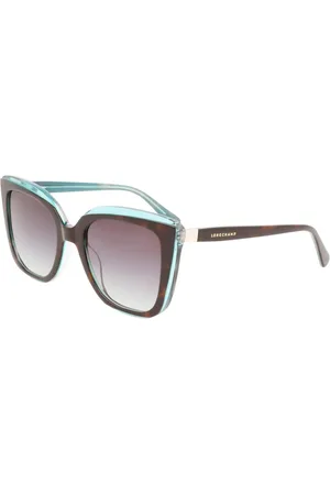 Longchamp Akcesoria, Kobieta, Wielobarwność, ONE SIZE, Eleganckie Beżowe Okulary Przeciwsłoneczne z Szarymi Szkłami