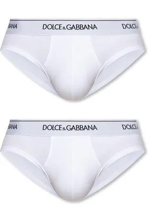Dolce & Gabbana Bielizna, Mężczyzna, Biały, L, Dwupak slipów z logo