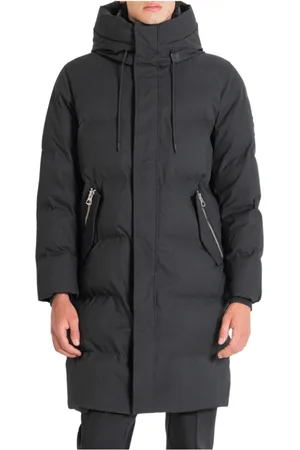 Antony Morato Płaszcze, Mężczyzna, Czarny, 2XL, Stylowy Płaszcz Regular Fit w Czarnym