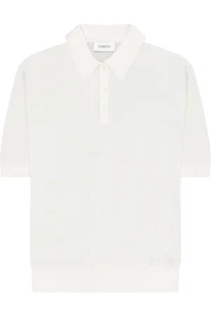 LANEUS Swetry, Mężczyzna, Biały, S, Polo z dzianiny