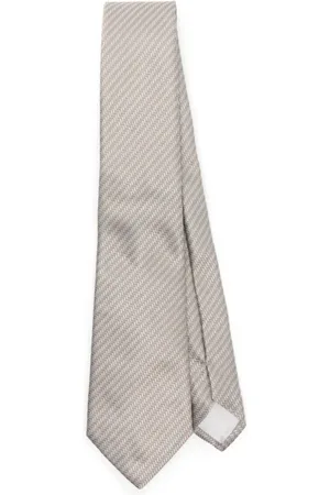 Giorgio Armani Akcesoria, Mężczyzna, Beżowy, ONE SIZE, Elegancki Jedwabny Krawat dla Mężczyzn