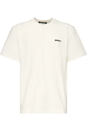 BARROW Koszulki, Mężczyzna, Beżowy, L, Bawełniany T-shirt z nadrukiem misia
