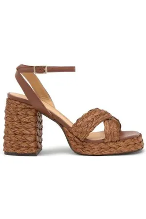 Castaner Buty, Kobieta, brązowy, 38 EU, Naturalna sandał Valeriette z rafii