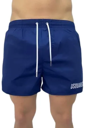 Dsquared2 Stroje kąpielowe, Mężczyzna, Niebieski, S, Spandex, Icon Drawstring Spodenki do pływania