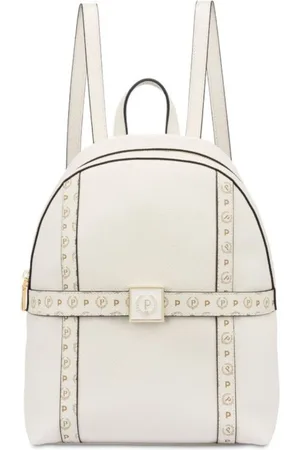 Pollini Torebki, Kobieta, Beżowy, ONE SIZE, Geometryczny Mini Plecak Iwory Heritage Print