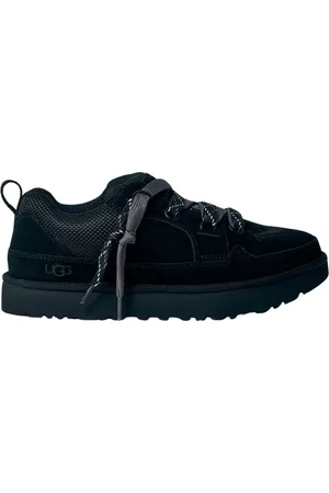 UGG Buty, Mężczyzna, Czarny, 45 EU, Zamsz, Zamszowe Trampki z Wiązaniem