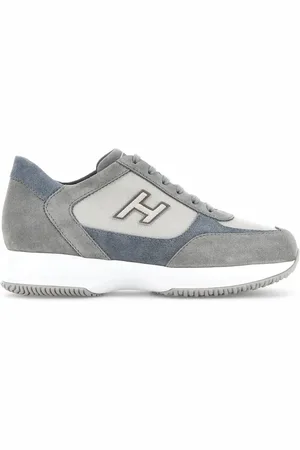 Hogan Buty, Mężczyzna, Szary, 41 1/2 EU, Zamsz, Interaktywne Sneakersy w Szarym Zamszu