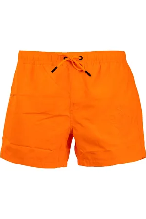 Bikkembergs Stroje kąpielowe, Mężczyzna, Pomarańczowy, L, Krótki Boardshort Elegancki Kostium w Jednolitym Kolorze