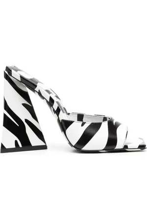 The Attico Buty, Kobieta, Biały, 38 EU, Zebra Print Czółenka na Obcasie
