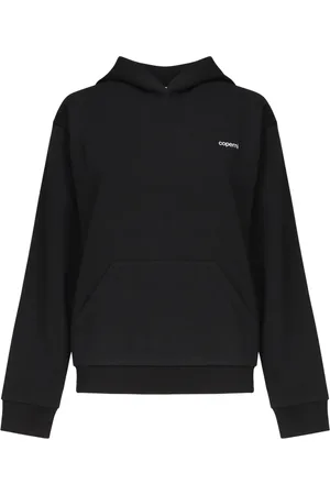COPERNI Bluzy, Kobieta, Czarny, M, Czarna Bluza z Kapturem z Logo
