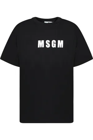 Msgm Koszulki, Mężczyzna, Czarny, L, Czarna Koszulka z Okrągłym Dekoltem Minimalistyczny Design