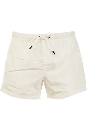 Bikkembergs Stroje kąpielowe, Mężczyzna, Biały, L, Krótki Boardshort Elegancki Kostium w Jednolitym Kolorze