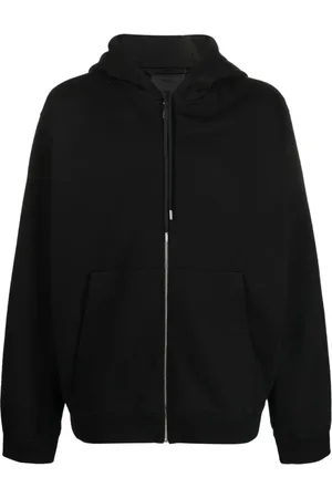 Prada Bluzy, Mężczyzna, Czarny, S, Nylon, Czarna Bluza z Kapturem Re-Nylon z Logo