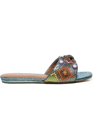 Kurt Geiger Buty, Kobieta, Wielobarwność, 38 EU, Czerwone sandały z motywem diamentu