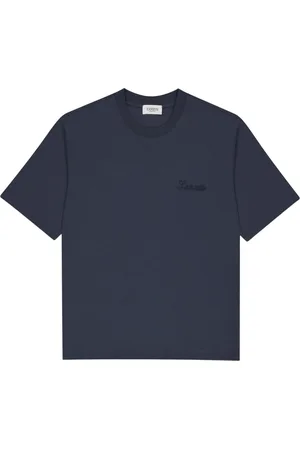 LANEUS Koszulki, Mężczyzna, Niebieski, L, Bawełna, T-shirt z okrągłym dekoltem z dzianiny
