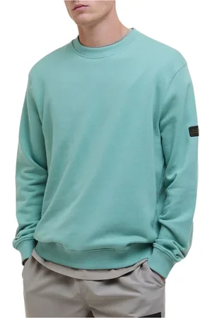 Barbour Bluzy, Mężczyzna, Zielony, S, Len, Kurtka Outline Badge Crew Zielona