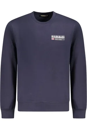Napapijri Bluzy, Mężczyzna, Niebieski, XL, Stylowy sweter z ikonicznym nadrukiem