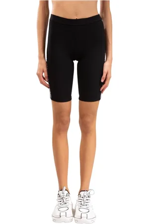 Dsquared2 Sport, Kobieta, Czarny, L, Spodenki Rowerowe z Logo