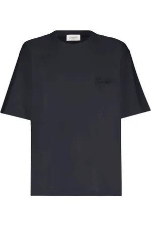 LANEUS Koszulki, Mężczyzna, Czarny, XL, Bawełna, T-shirt z okrągłym dekoltem z dzianiny
