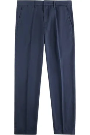 FAY Spodnie, Mężczyzna, Niebieski, W38, Niebieskie Spodnie Slim Fit Stretch