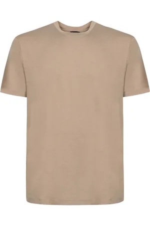 Tom Ford Koszulki, Mężczyzna, Beżowy, XL, Crew Neck T-Shirt