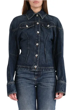 Sportmax Kurtki, Kobieta, Niebieski, M, Denim, Kurtka modelowa z denimu