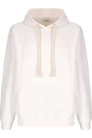 LANEUS Bluzy, Mężczyzna, Biały, L, Bawełna, Luźna bawełniana bluza z kapturem