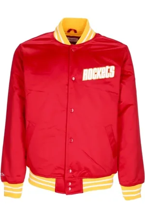 Mitchell & Ness Kurtki, Mężczyzna, Czerwony, S, Kurtka bomber
