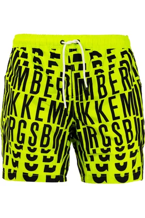 Bikkembergs Stroje kąpielowe, Mężczyzna, Żółty, L, Odważny Styl Boardshorts
