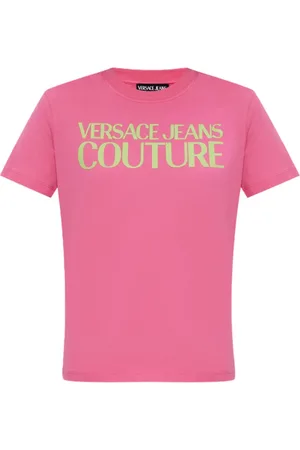 VERSACE Koszulki, Kobieta, Różowy, M, T-shirt z krótkim rękawem
