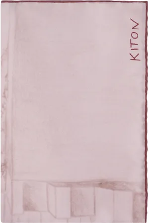 Kiton Akcesoria, Kobieta, Różowy, ONE SIZE, Różowy Jedwabny Szal z Nadrukiem