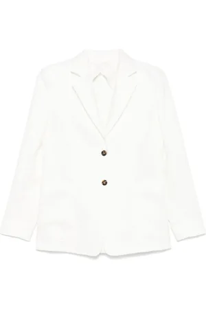 Max Mara Kurtki, Kobieta, Biały, S, Bawełna, Biała Marynarka Guglia Stylowa Kurtka