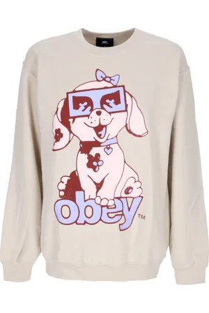 Obey Bluzy, Kobieta, Beżowy, L, Bluza