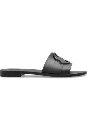 Moncler Buty, Kobieta, Czarny, 36 EU, Klapki z logo